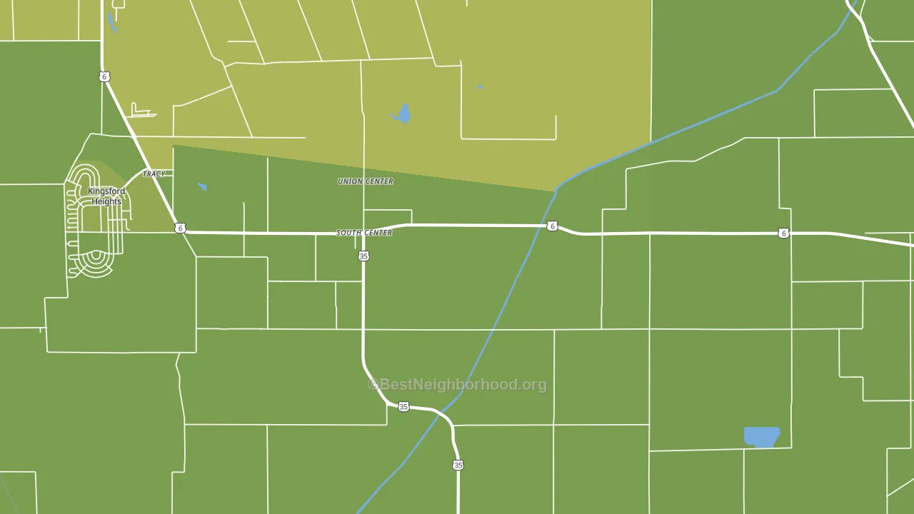 South Center, IN block-group voter-turnout map