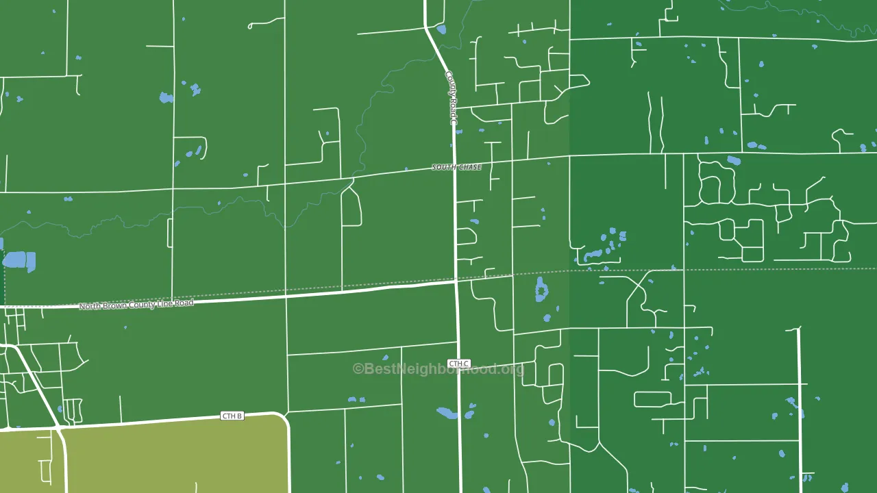 South Chase, WI block-group voter-turnout map