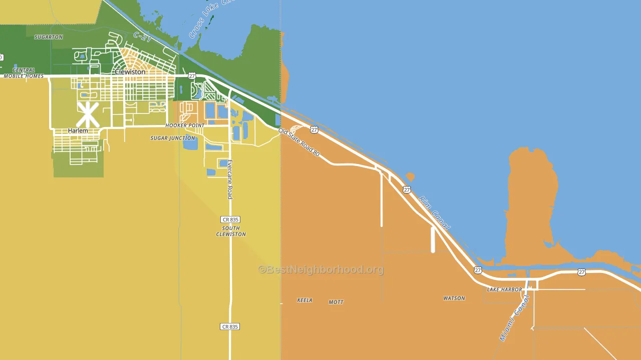 South Clewiston, FL block-group voter-turnout map