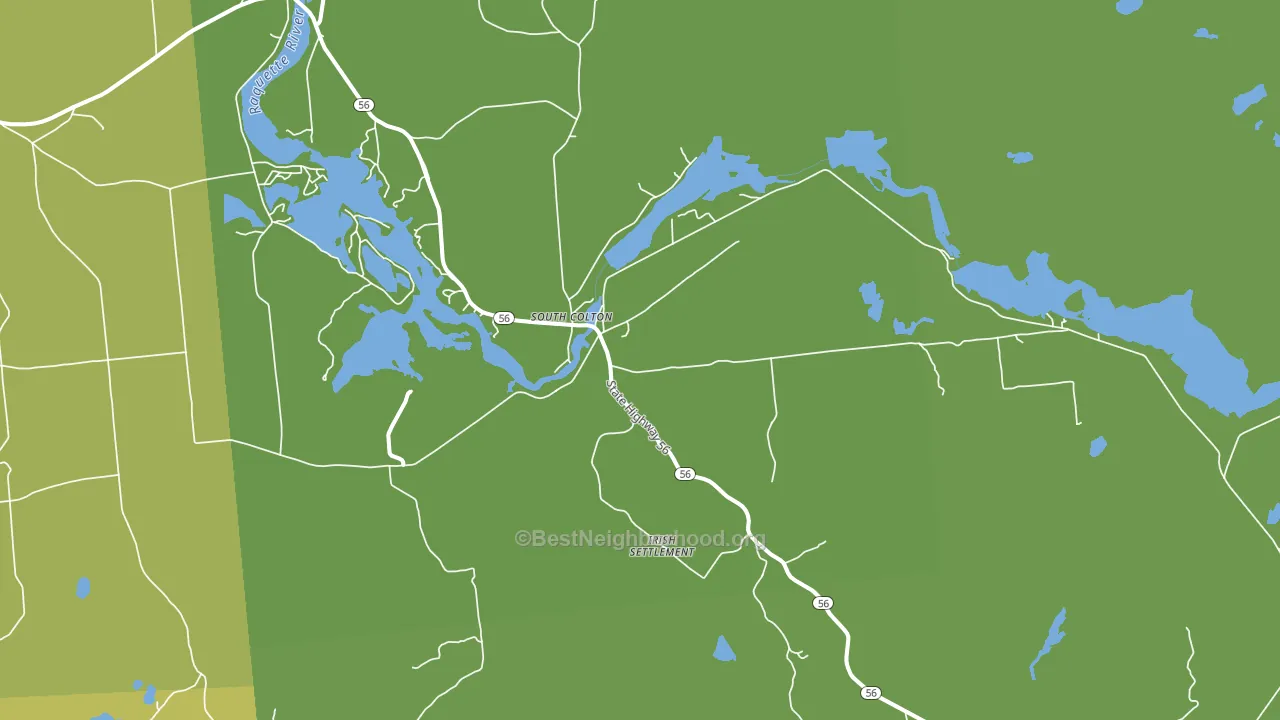 South Colton, NY block-group voter-turnout map