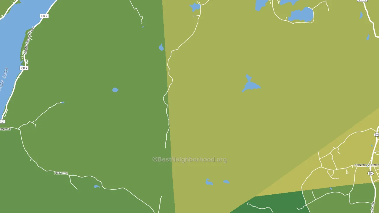 South Corinth, NY block-group voter-turnout map