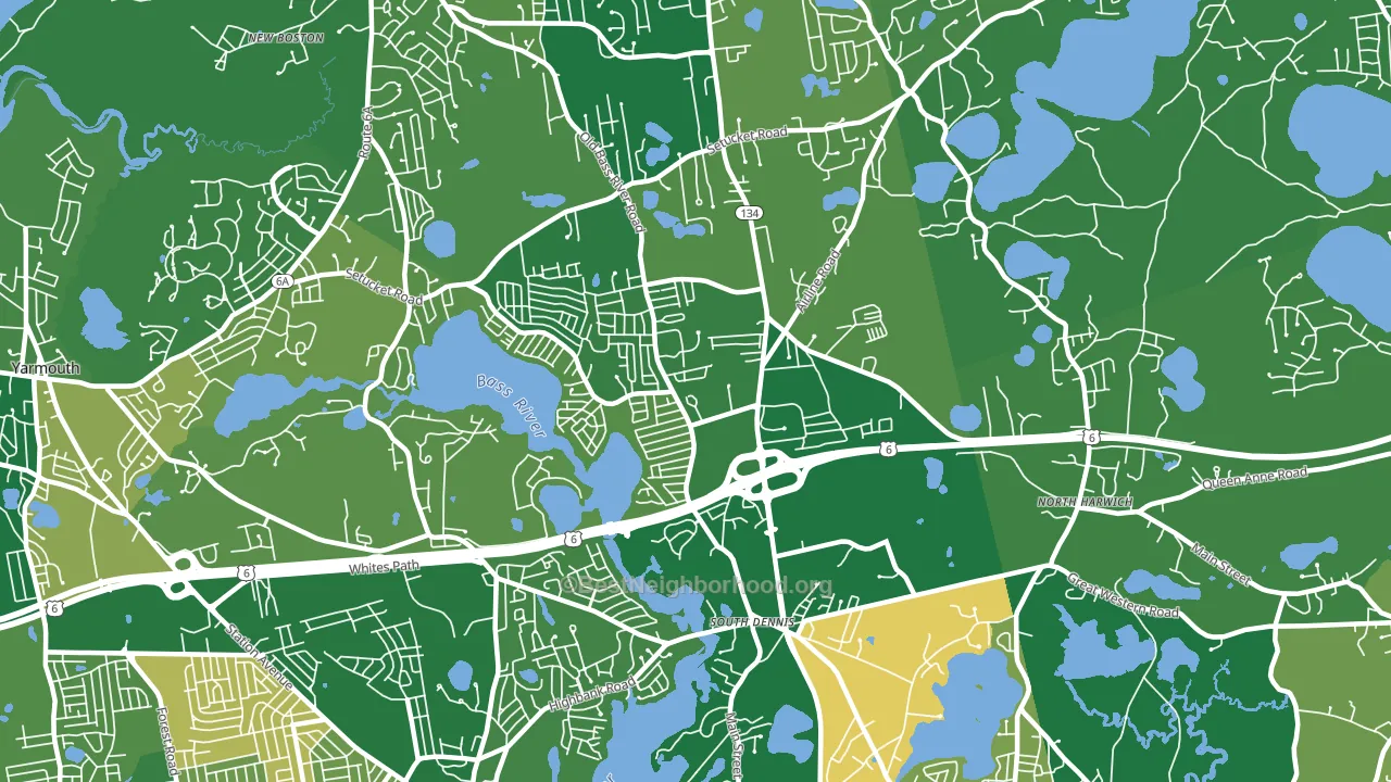 South Dennis, MA block-group voter-turnout map