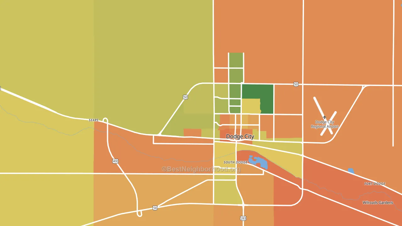 South Dodge, KS block-group voter-turnout map