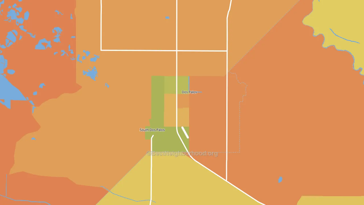 South Dos Palos, CA block-group voter-turnout map
