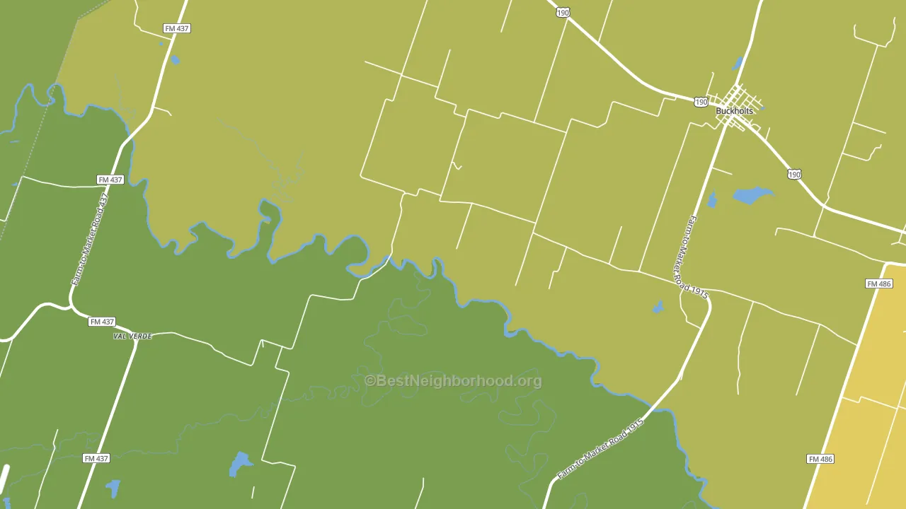 South Elm, TX block-group voter-turnout map