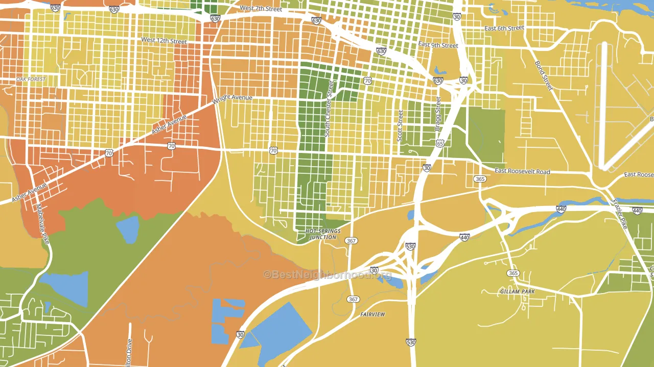 South End, Little Rock, AR block-group voter-turnout map