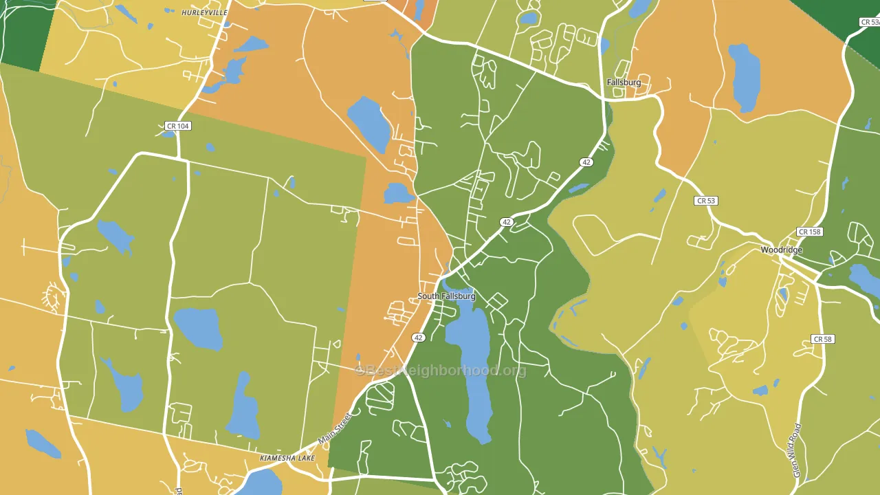 South Fallsburg, NY block-group voter-turnout map