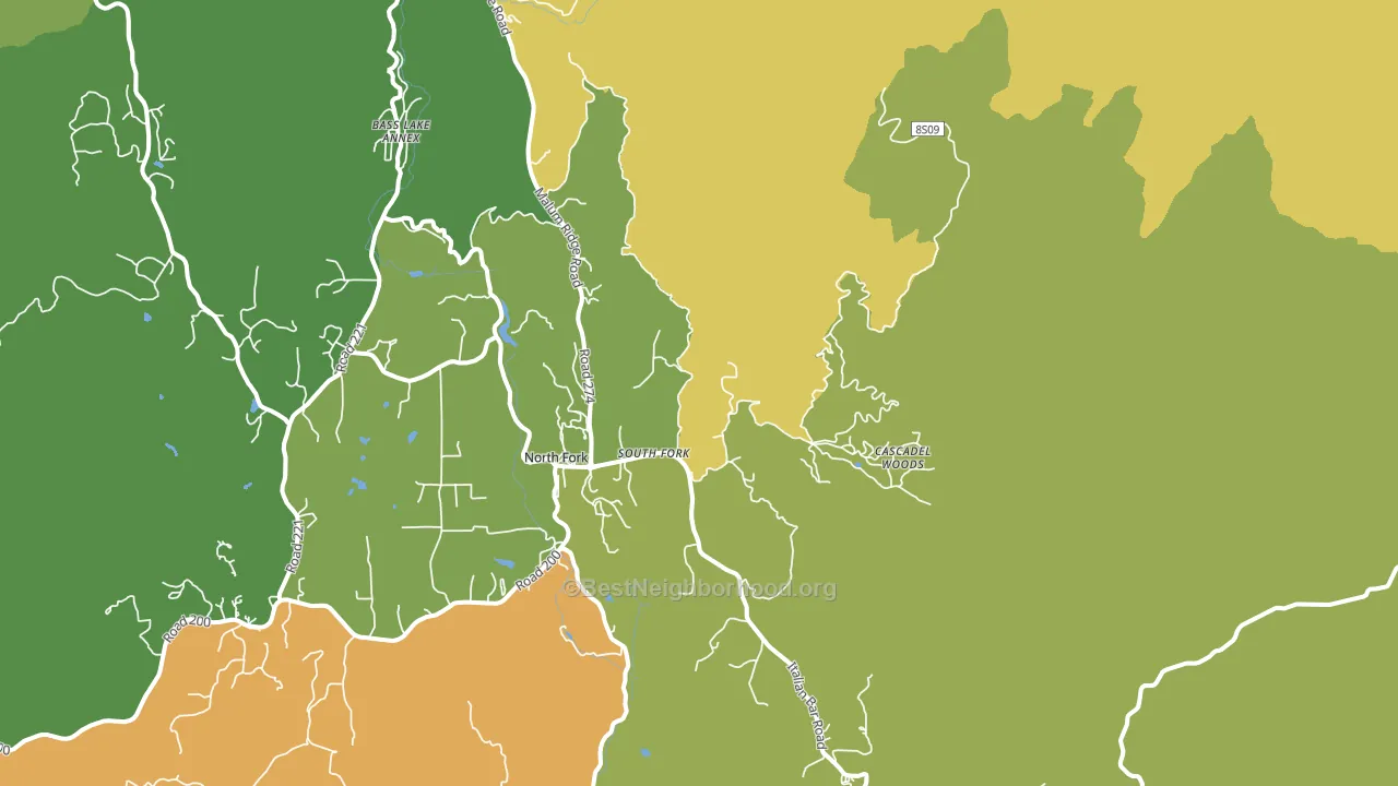 South Fork, CA block-group voter-turnout map