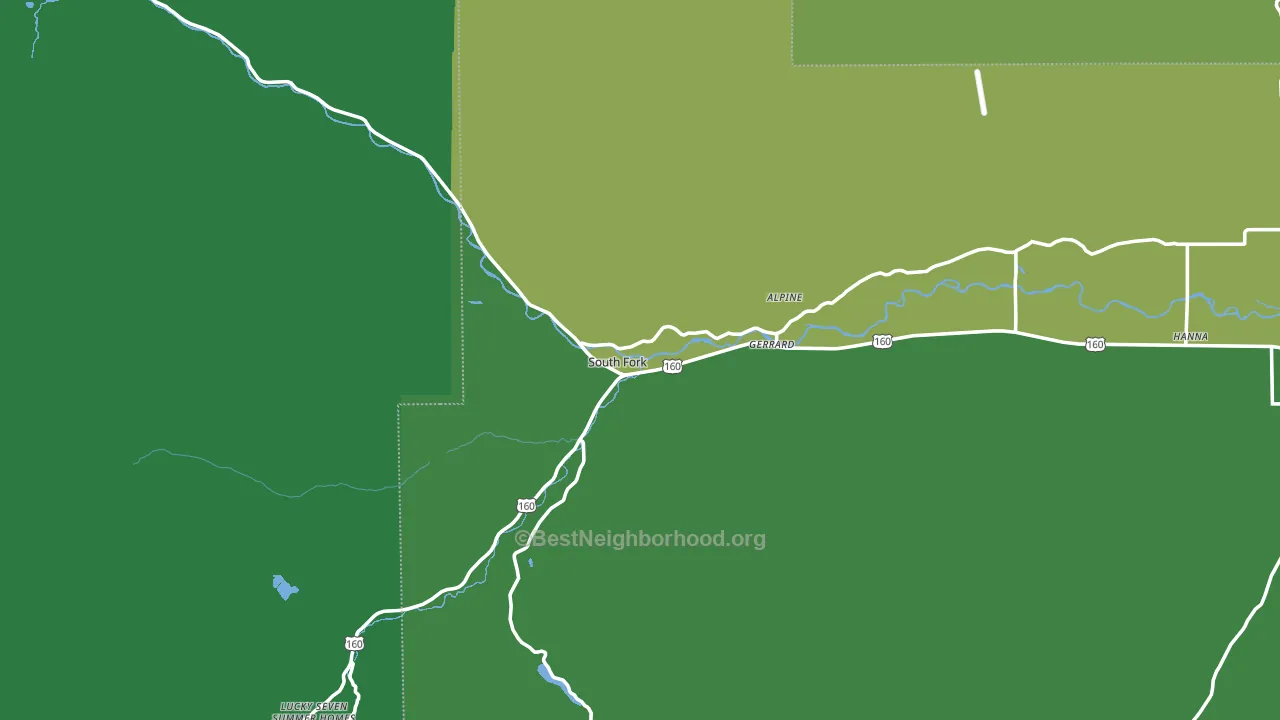 South Fork, CO block-group voter-turnout map
