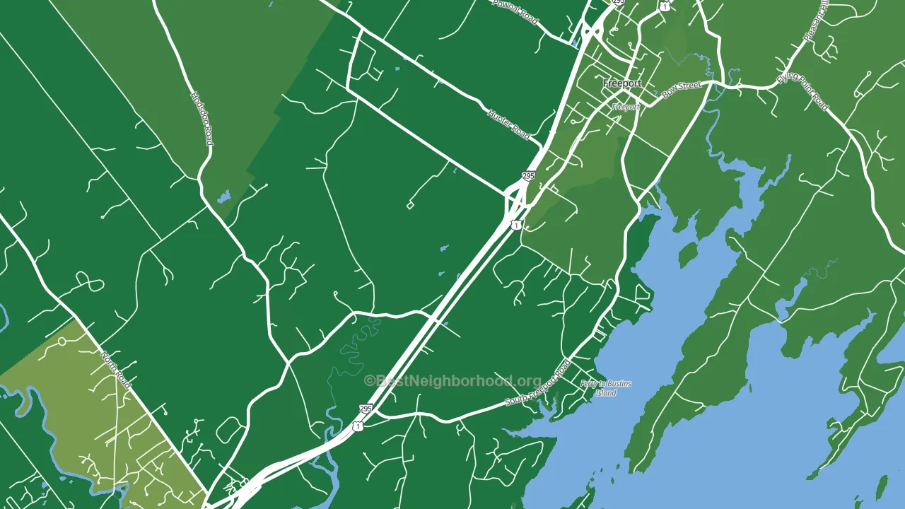 South Freeport, ME block-group voter-turnout map