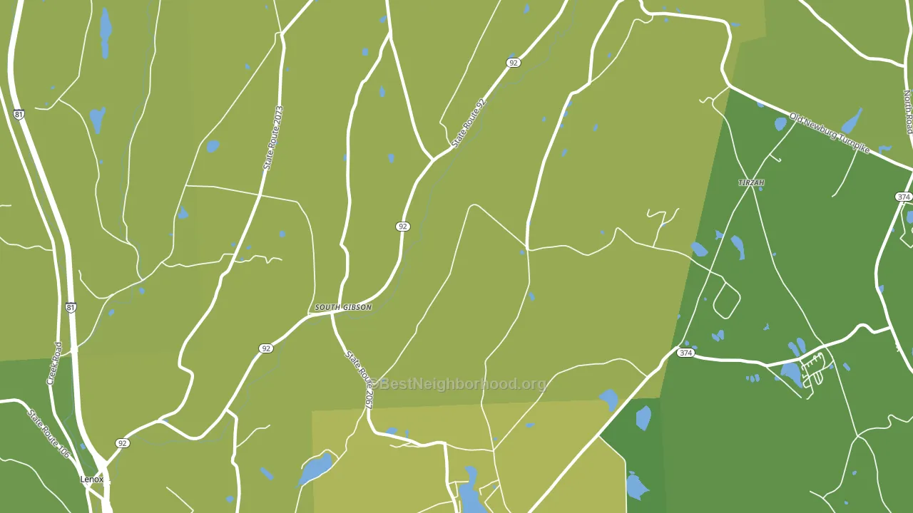 South Gibson, PA block-group voter-turnout map