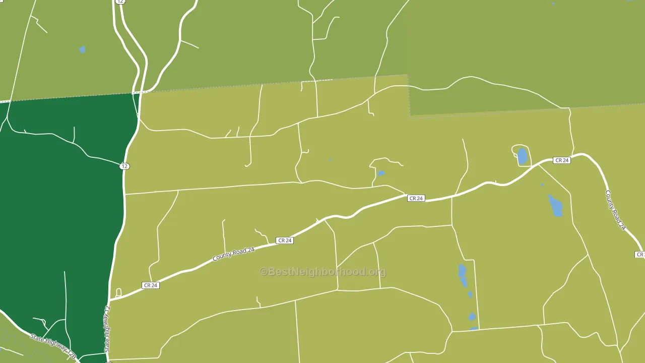 South Hamilton, NY block-group voter-turnout map