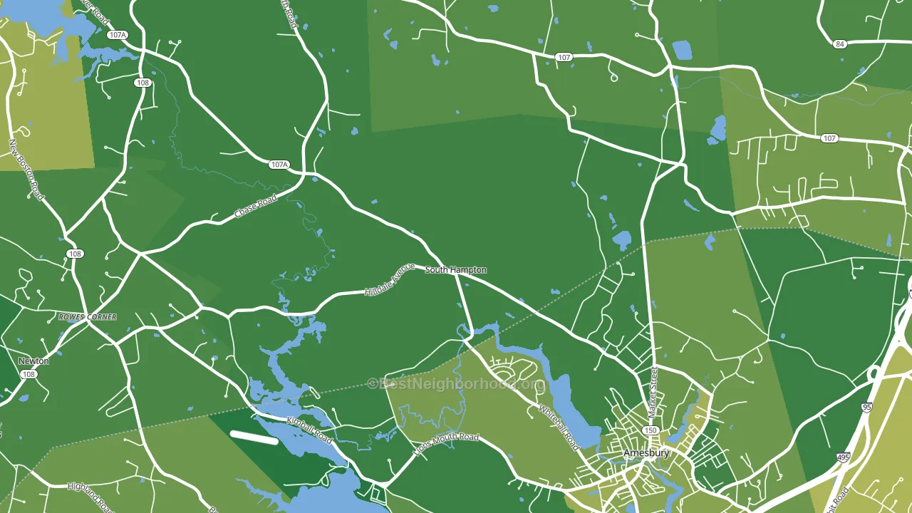 South Hampton, NH block-group voter-turnout map