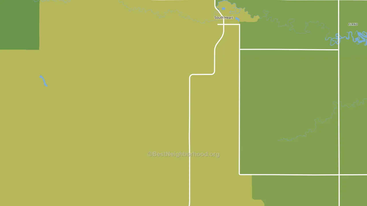 South Heart, ND block-group voter-turnout map