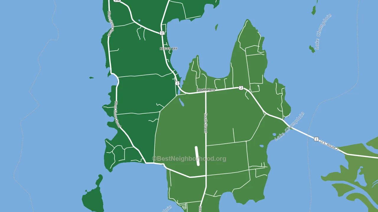 South Hero, VT block-group voter-turnout map