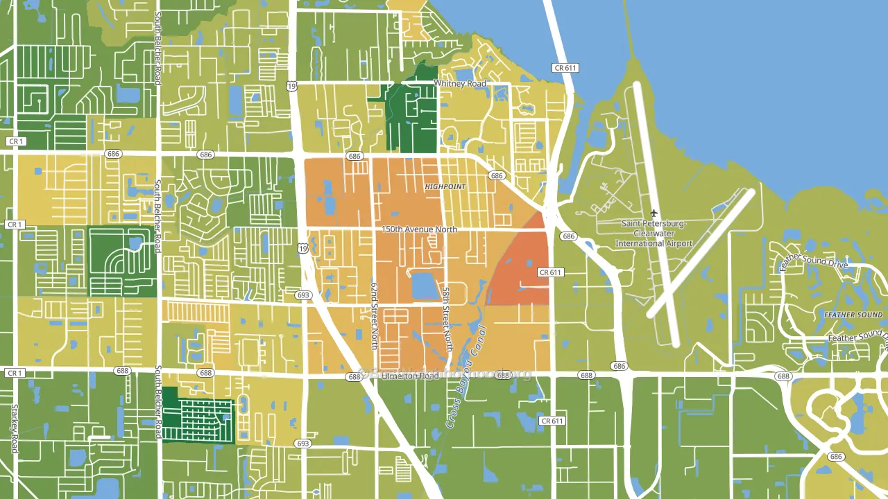 South Highpoint, FL block-group voter-turnout map