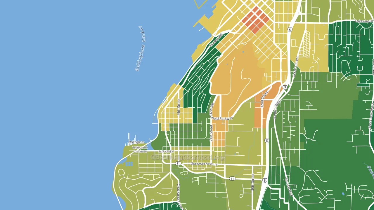 South Hill, Bellingham, WA block-group voter-turnout map