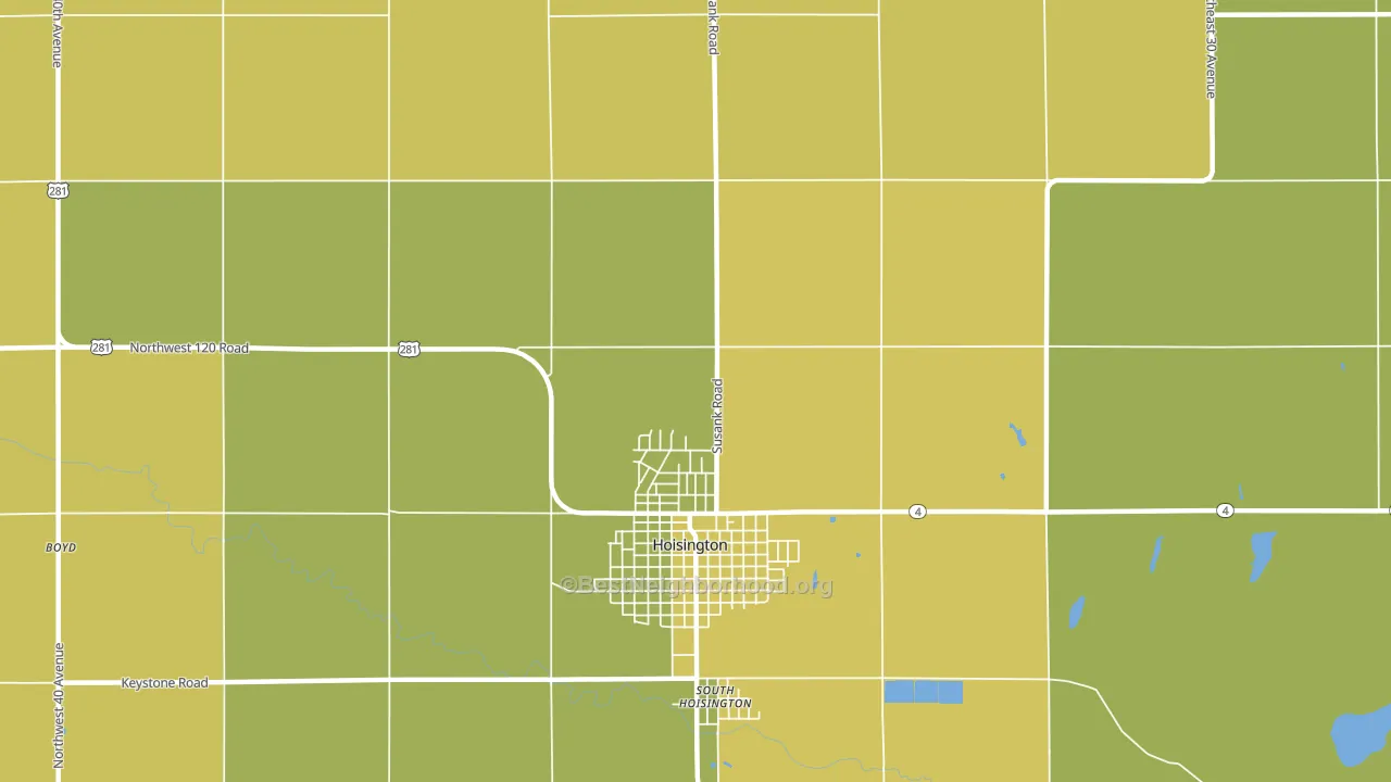 South Hoisington, KS block-group voter-turnout map