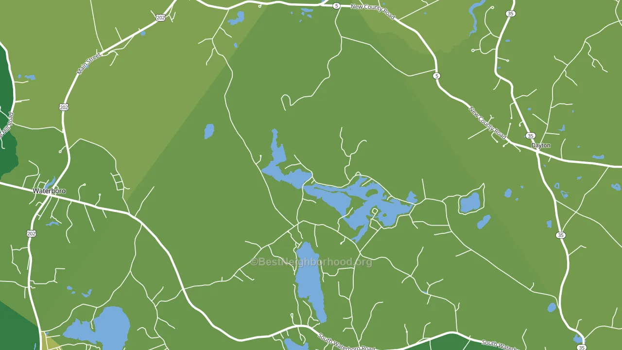 South Hollis, ME block-group voter-turnout map