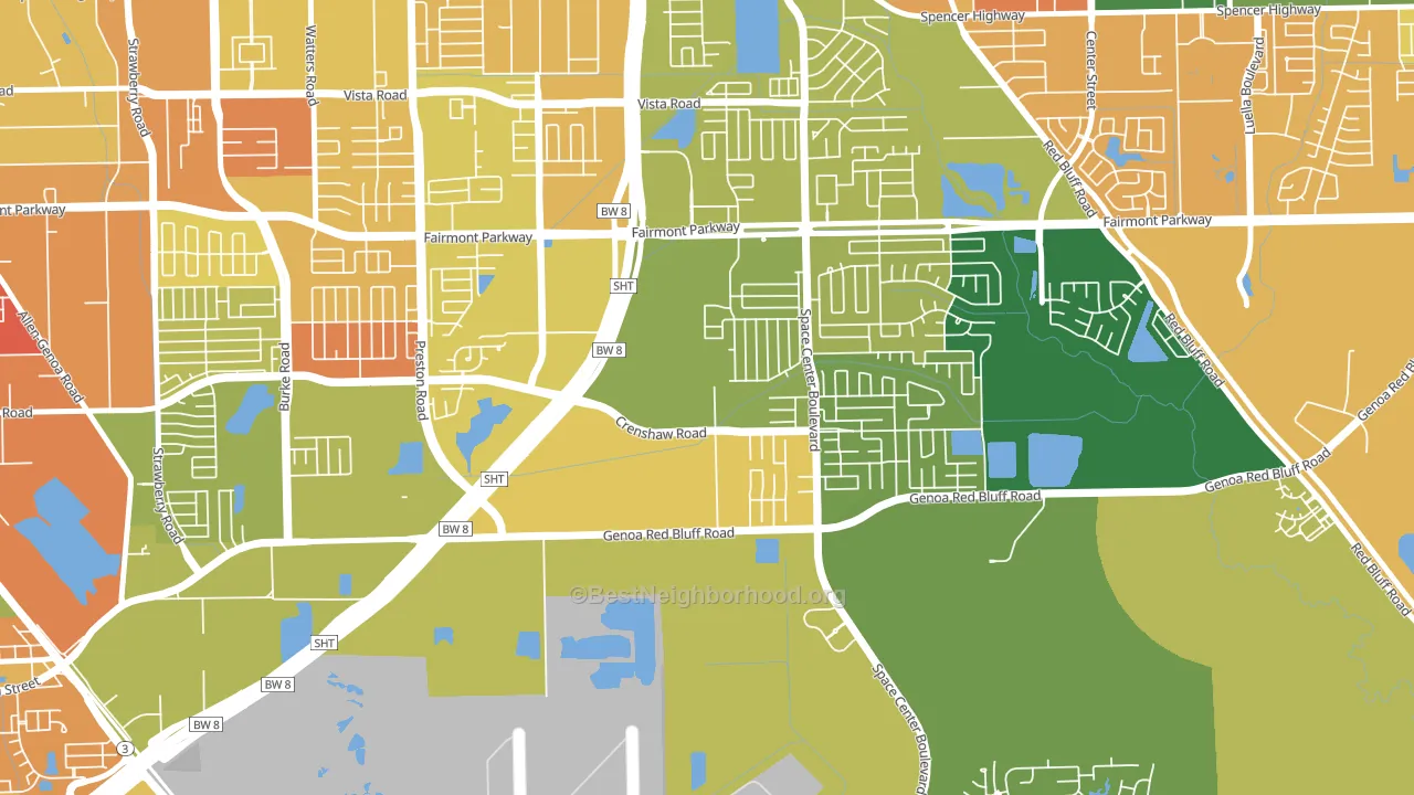 South Houston Gardens, Pasadena, TX block-group voter-turnout map