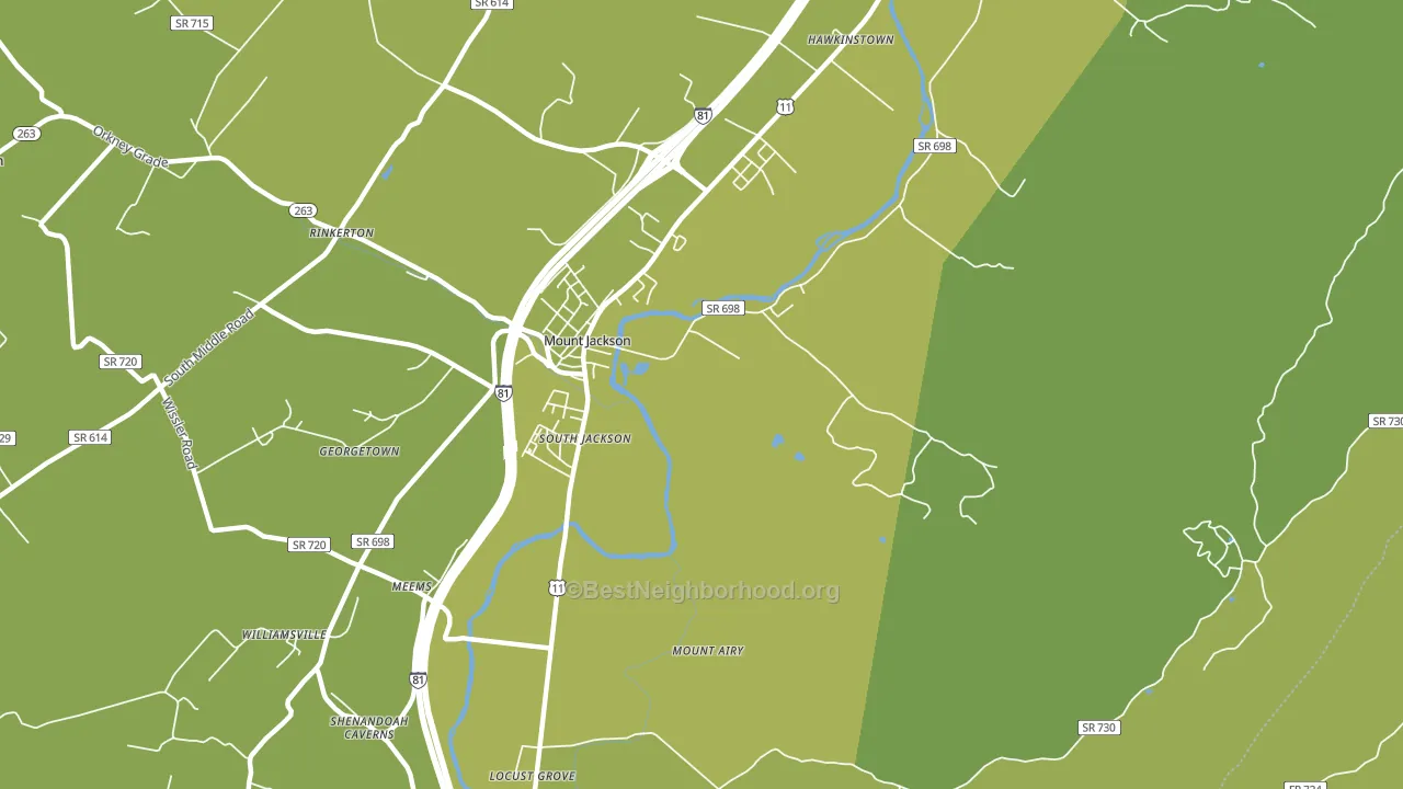 South Jackson, VA block-group voter-turnout map