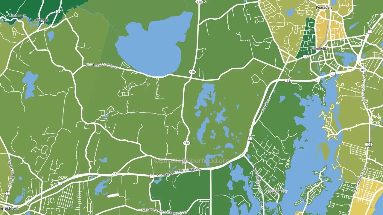 South Kingstown, RI block-group voter-turnout map