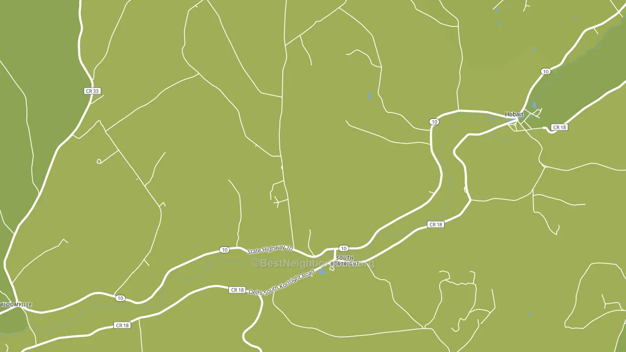 South Kortright, NY block-group voter-turnout map