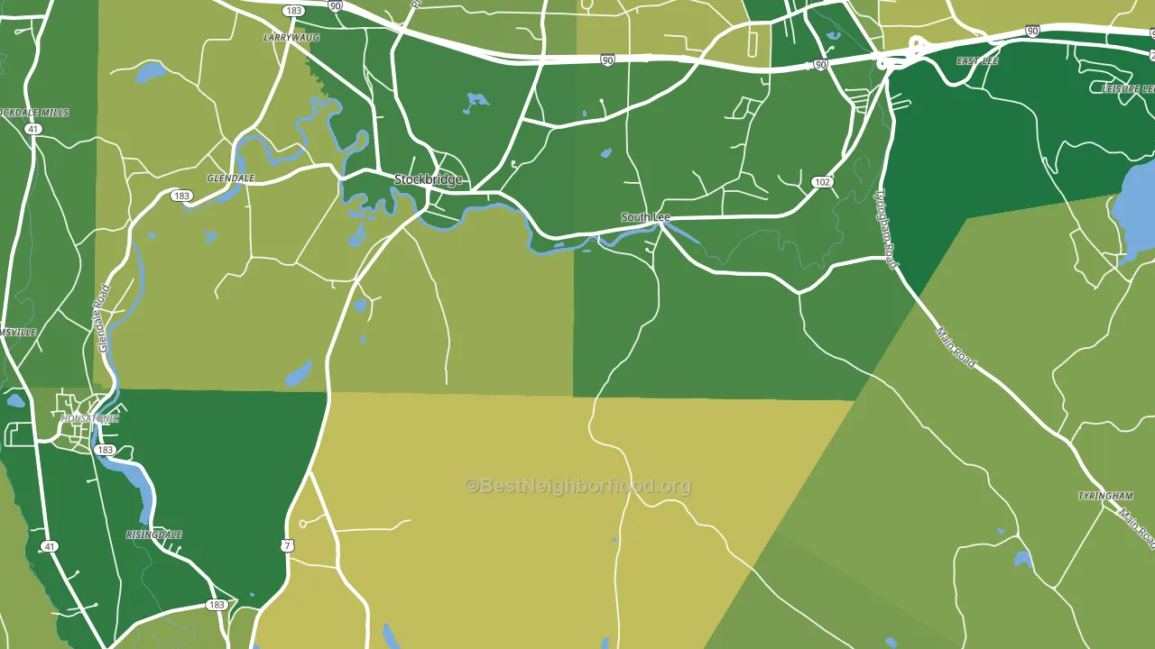 South Lee, MA block-group voter-turnout map