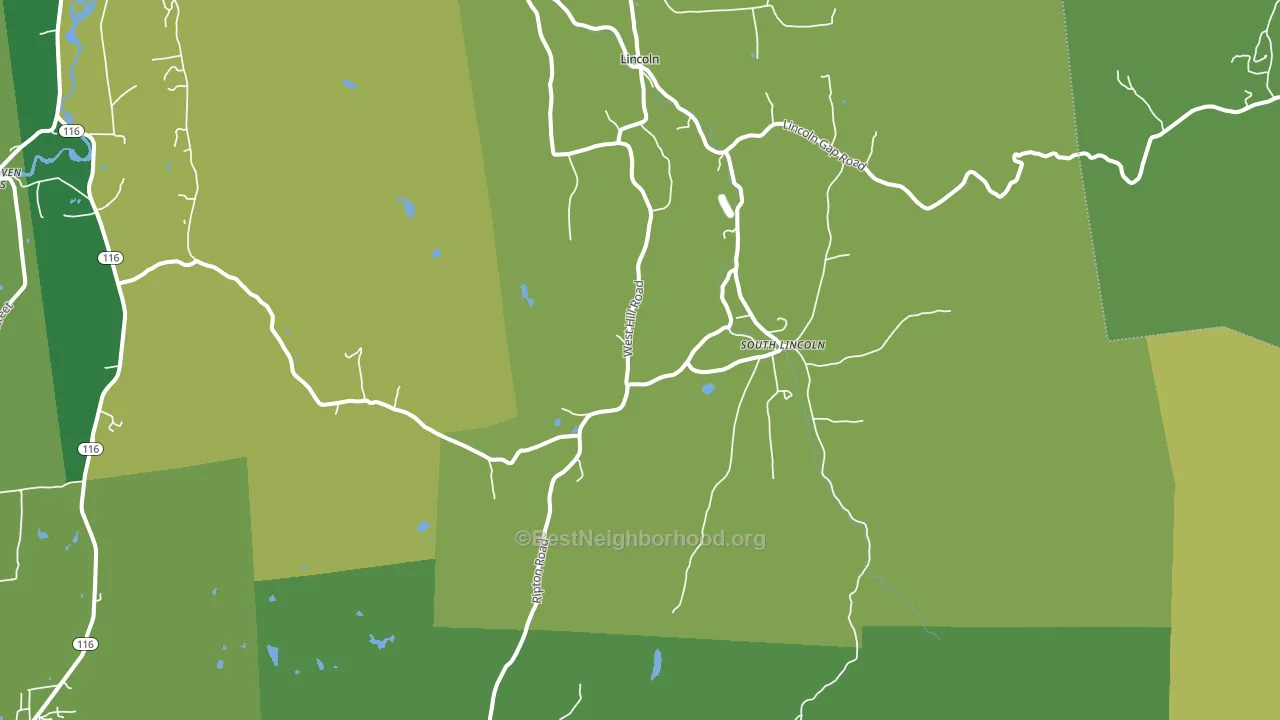 South Lincoln, VT block-group voter-turnout map