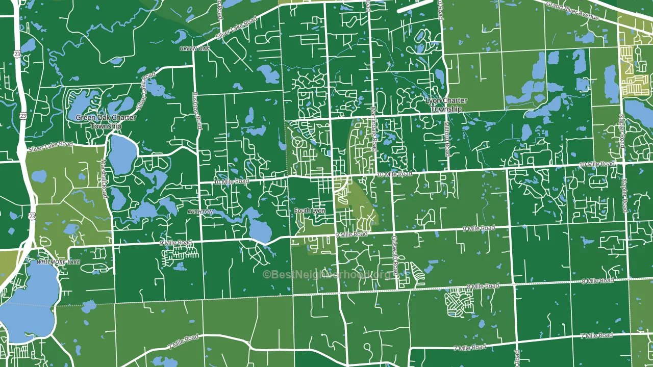 South Lyon, MI block-group voter-turnout map