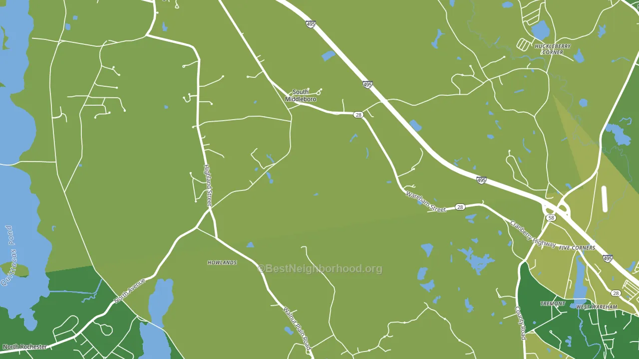 South Middleboro, MA block-group voter-turnout map