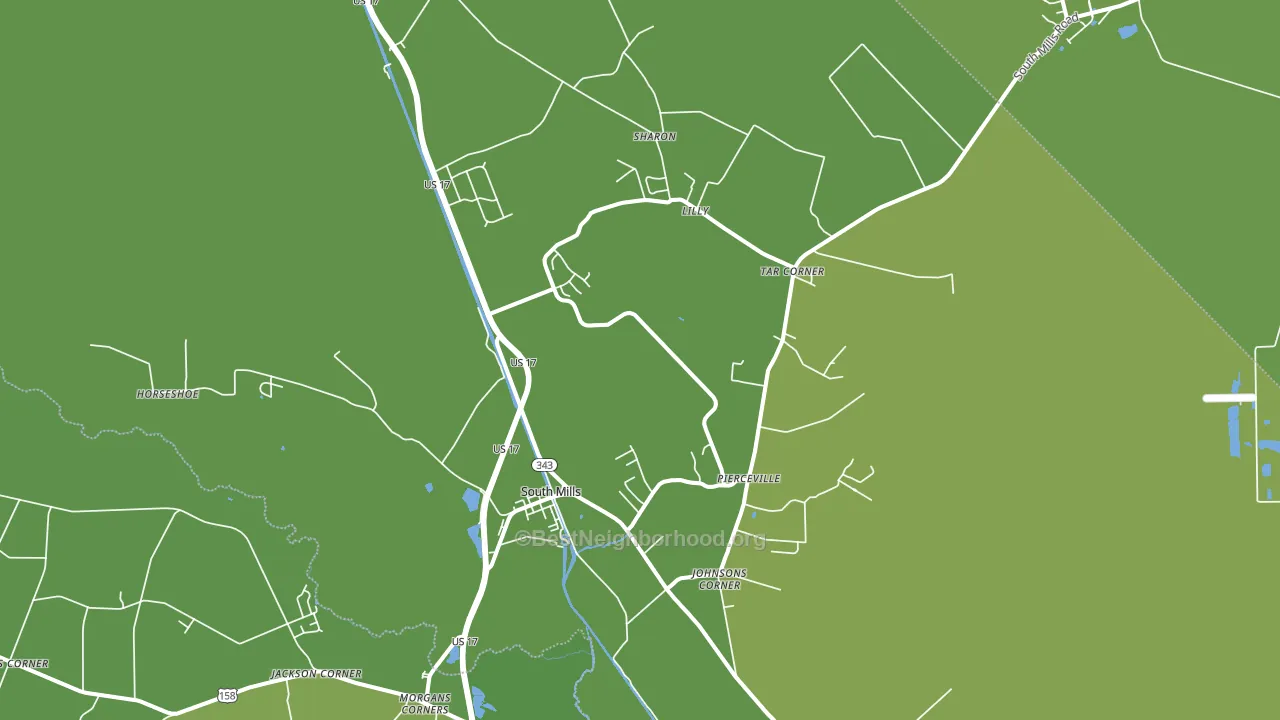 South Mills, NC block-group voter-turnout map