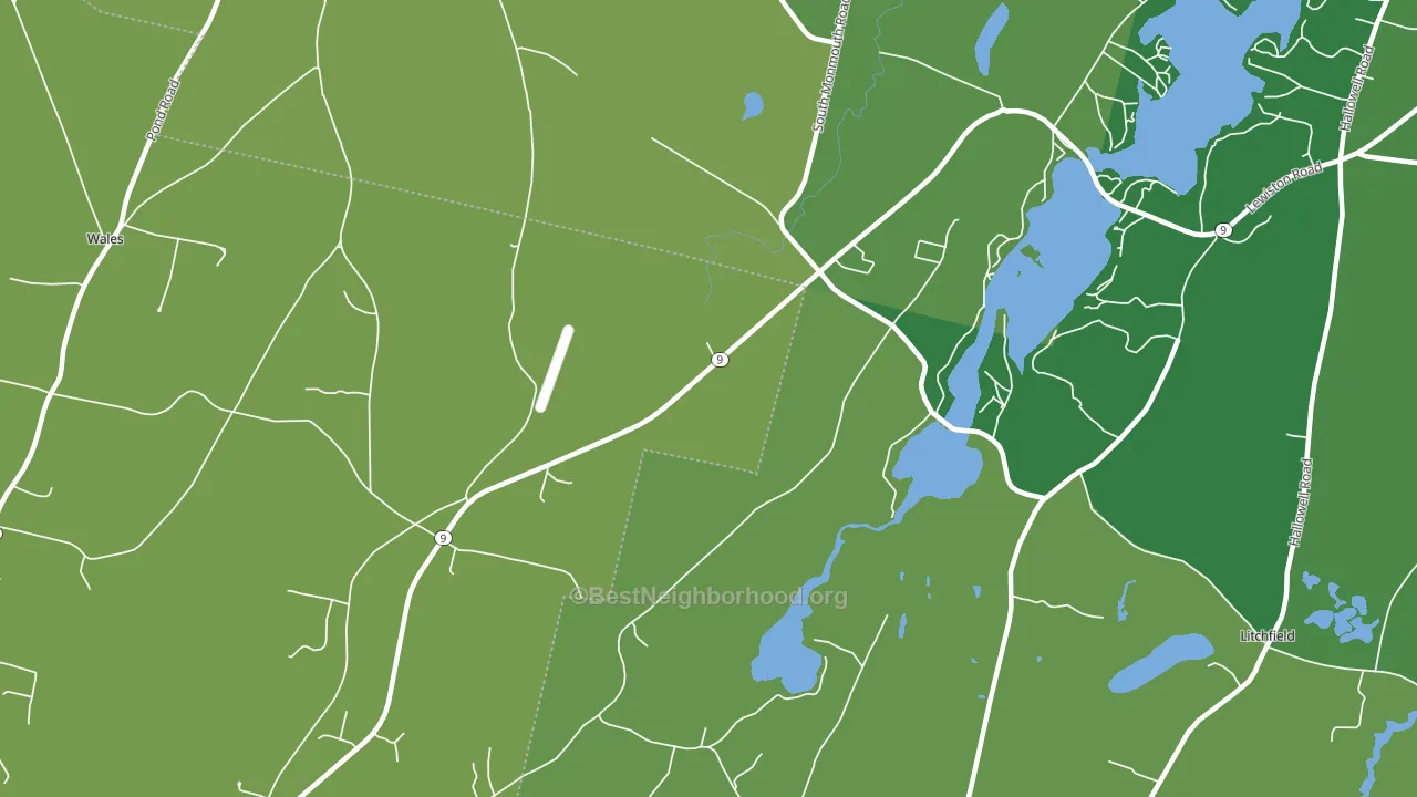South Monmouth, ME block-group voter-turnout map