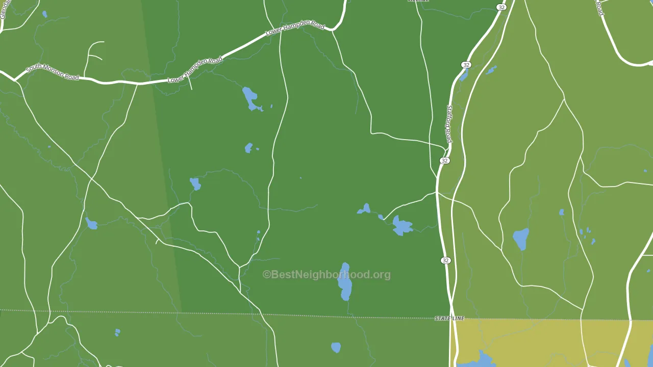 South Monson, MA block-group voter-turnout map
