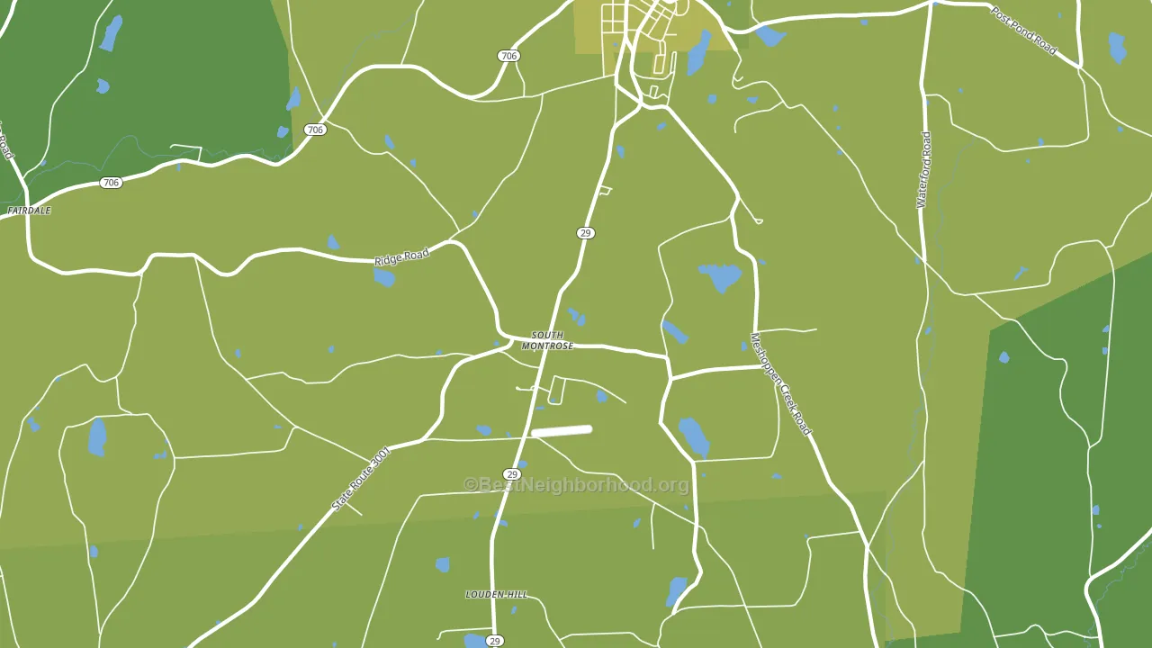 South Montrose, PA block-group voter-turnout map
