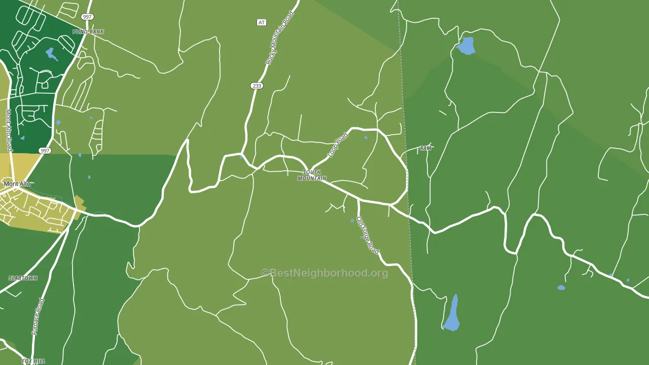 South Mountain, PA block-group voter-turnout map