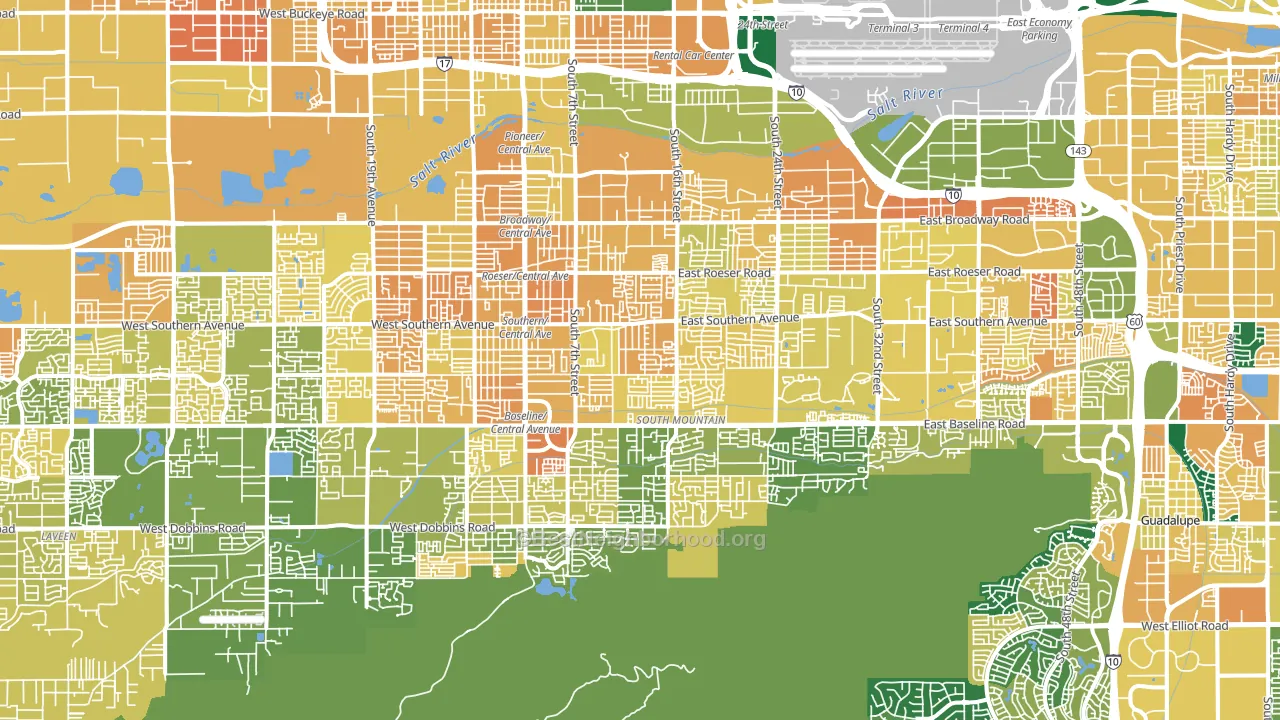 South Mountain, Phoenix, AZ block-group voter-turnout map