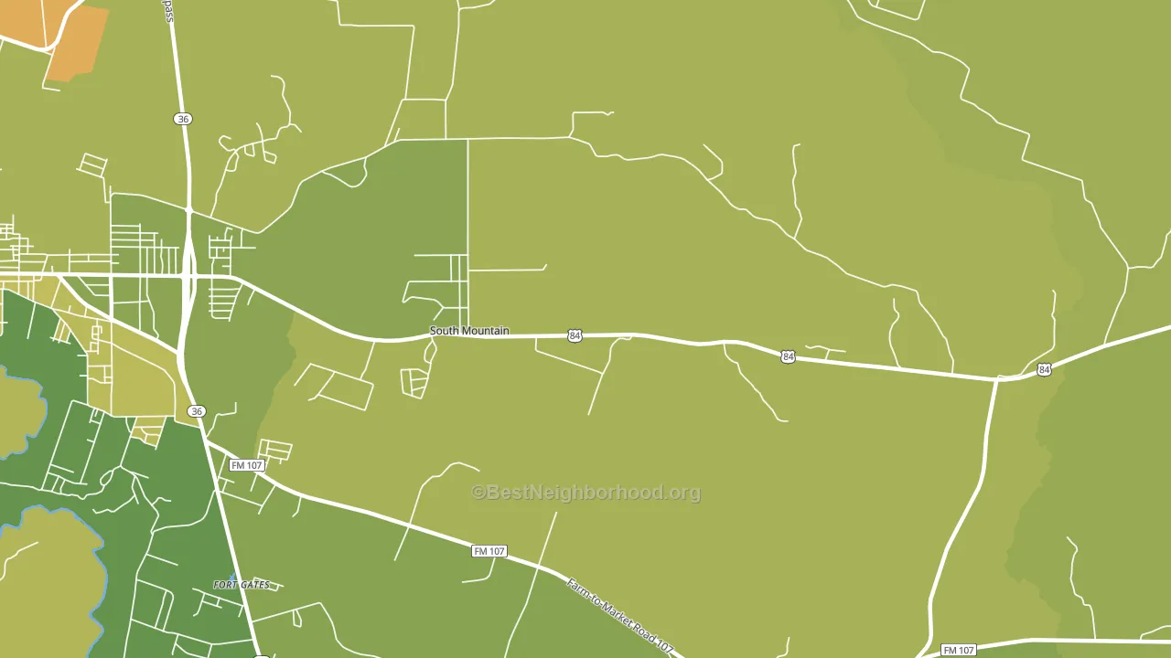 South Mountain, TX block-group voter-turnout map