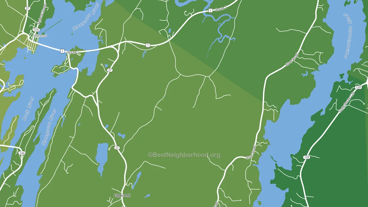 South Newcastle, ME block-group voter-turnout map