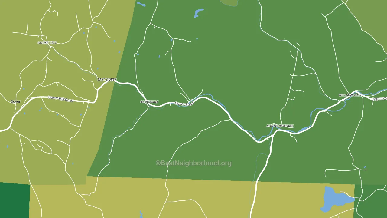 South Newfane, VT block-group voter-turnout map