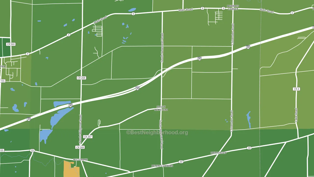 South Newstead, NY block-group voter-turnout map