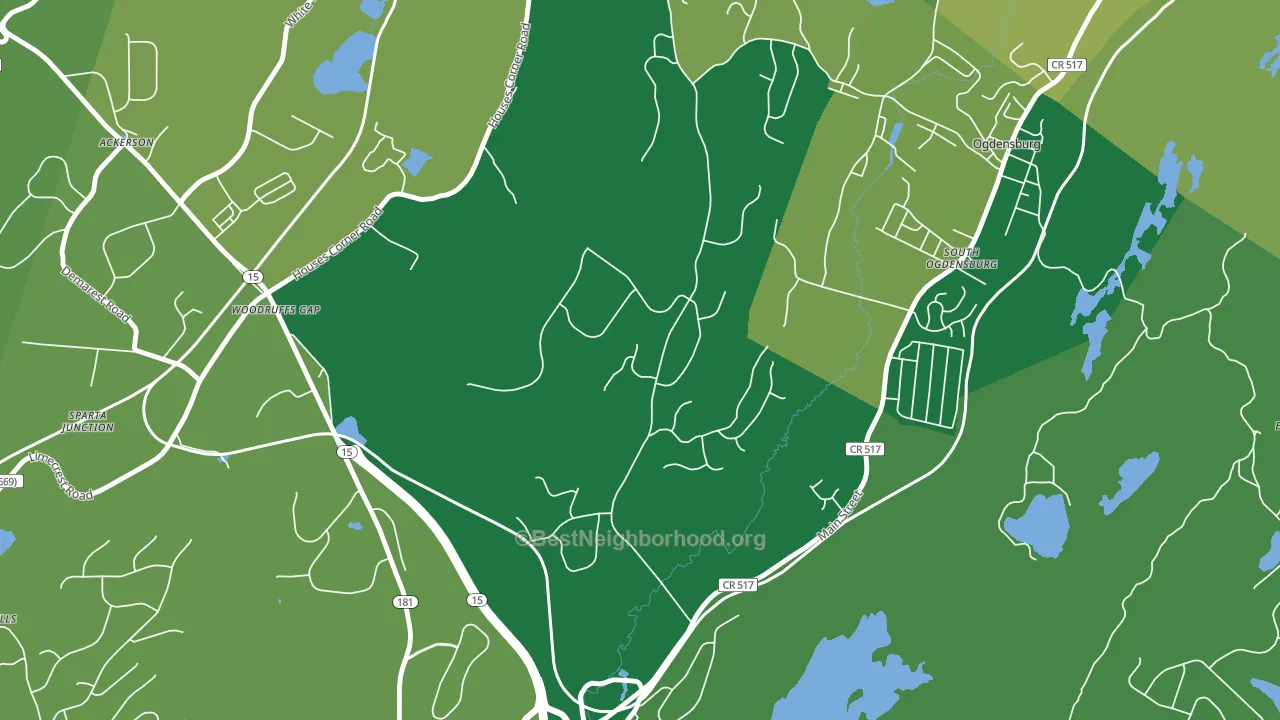 South Ogdensburg, NJ block-group voter-turnout map