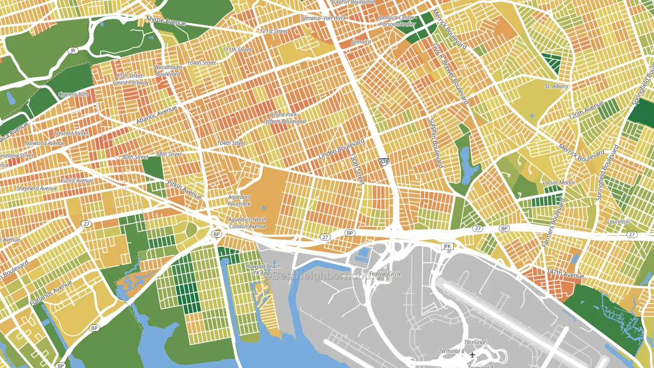 South Ozone Park, Queens, NY block-group voter-turnout map