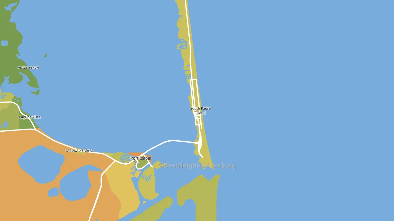 South Padre Island, TX block-group voter-turnout map