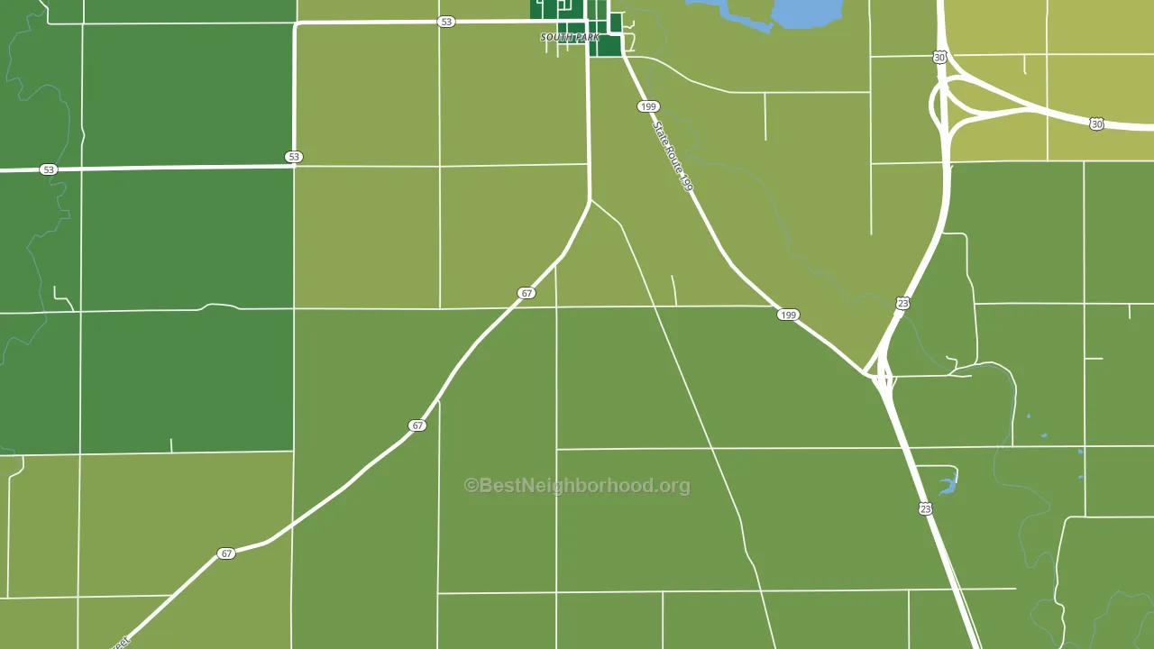 South Park, OH block-group voter-turnout map