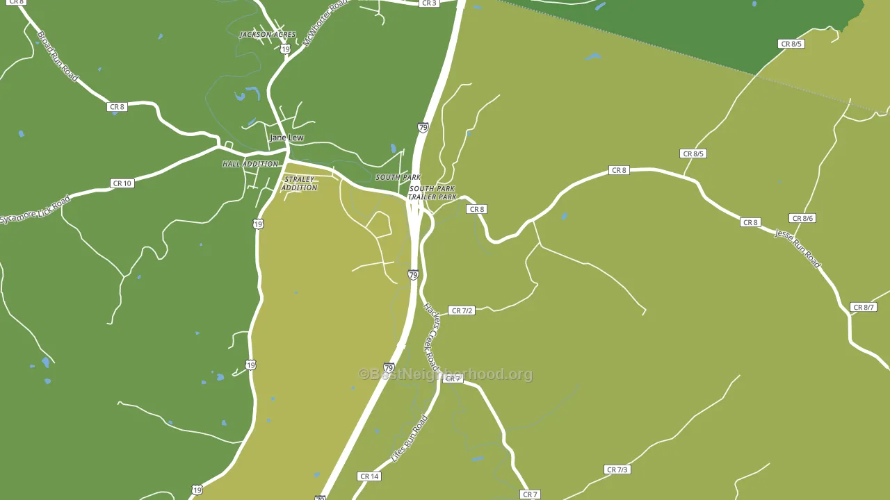 South Park, WV block-group voter-turnout map