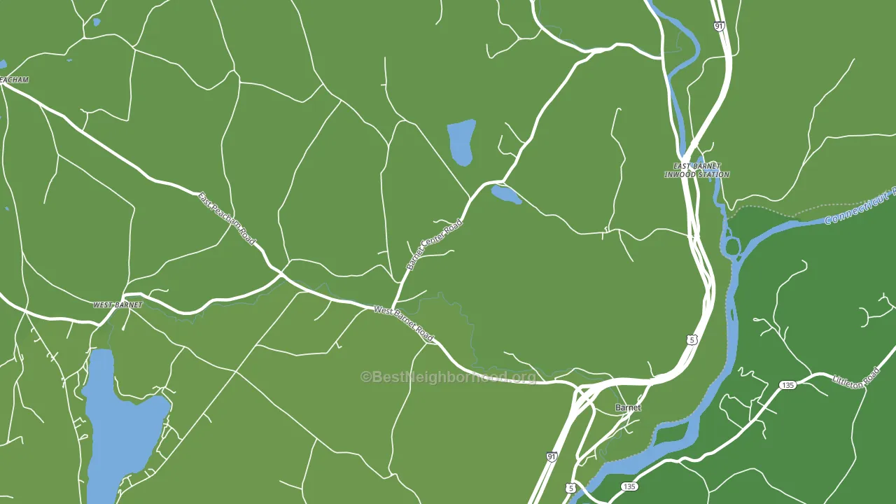 South Peacham, VT block-group voter-turnout map