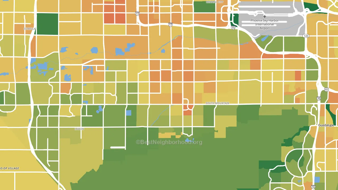 South Phoenix, Phoenix, AZ block-group voter-turnout map