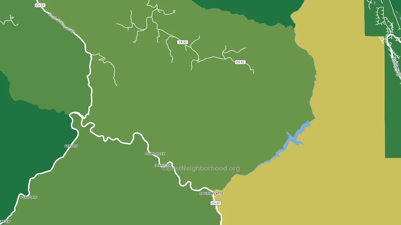 South Platte, CO block-group voter-turnout map