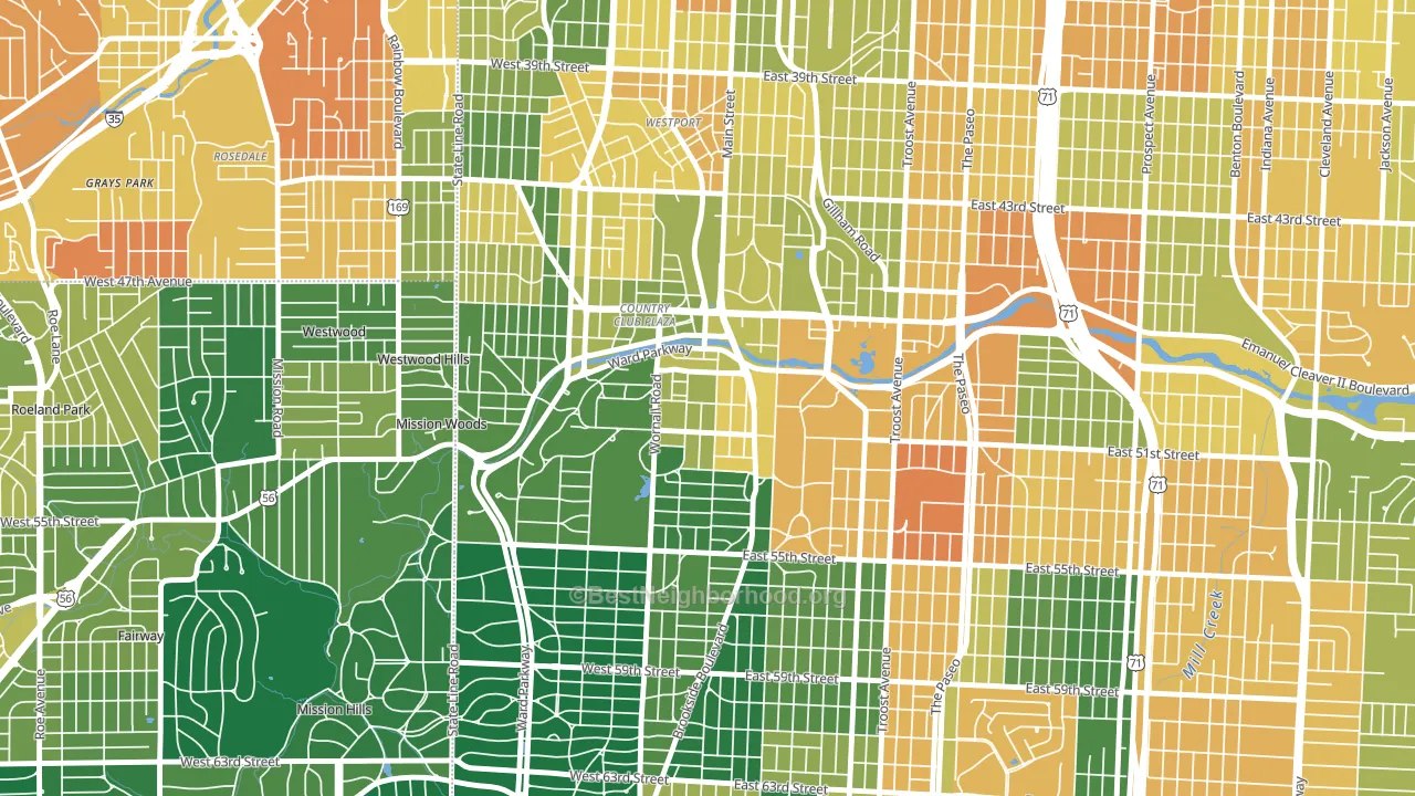 South Plaza, Kansas City, MO block-group voter-turnout map